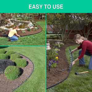 Landscape Edging Kit - Plastic Lawn Border