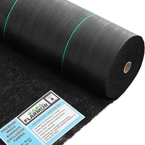 Woven Geotextile Black Weed Barrier Fabric 4X250 ft, 5oz/170 gsm