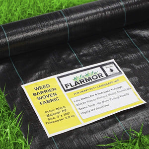 Woven Weed Barrier Landscape Fabric Heavy Duty 6Ft x 250Ft, 3.2oz / 108 gsm